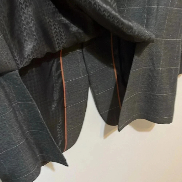 Michael Kors dark gray windowpane check Lambs wool Blazer‎ Men’s 42R Woolmark - Picture 5 of 10